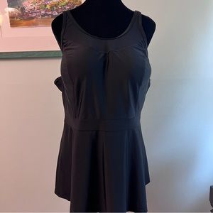 Lane Bryant Cacique Size 42D Black Tankini Swim top